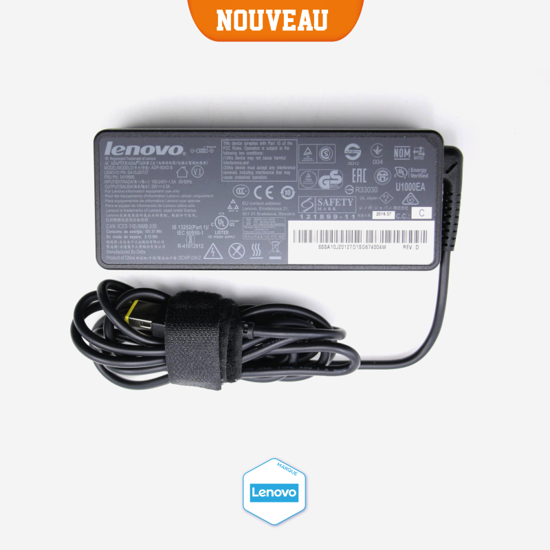 Chargeur pour Ordinateur Portable 90W 20V 4.5A Adaptateur Secteur